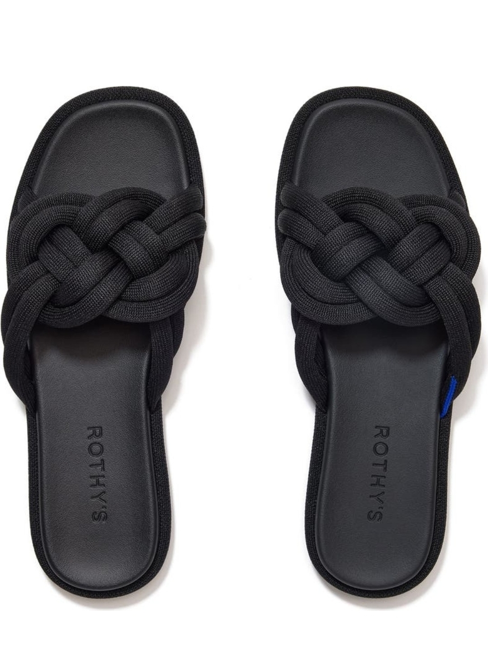 Rothy's Black Knotted Slide Sandals Size 9.5